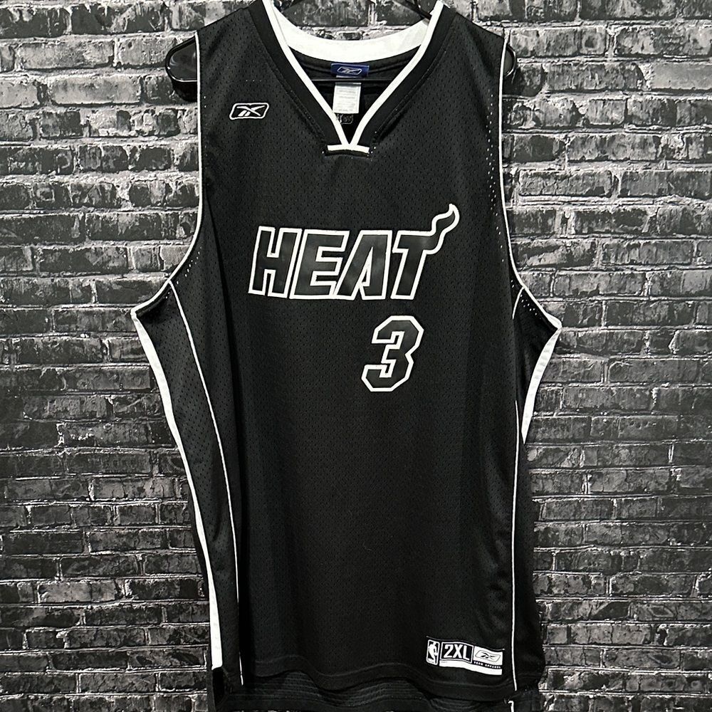 Vintage Reebok Black and White Heat Wade Jersey!